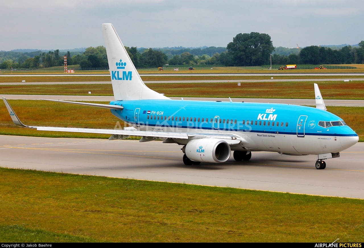 KLM PH-BGN aircraft at Munich
