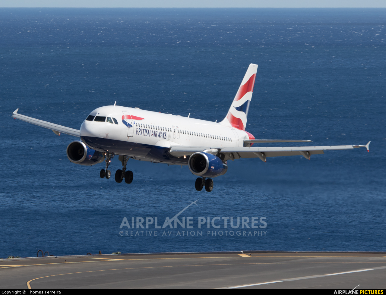 British Airways G-GATN aircraft at Madeira