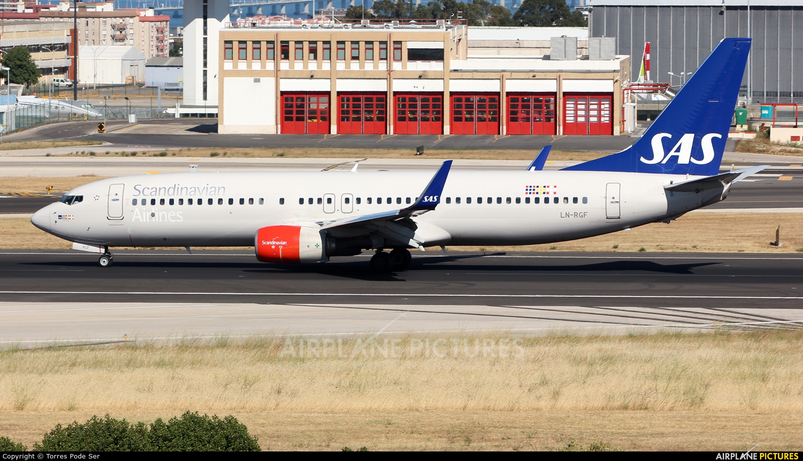 SAS - Scandinavian Airlines LN-RGF aircraft at Lisbon