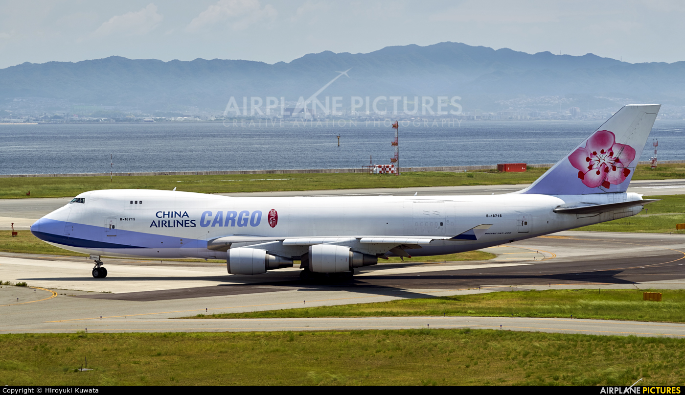 China Airlines Cargo B-18715 aircraft at Kansai Intl