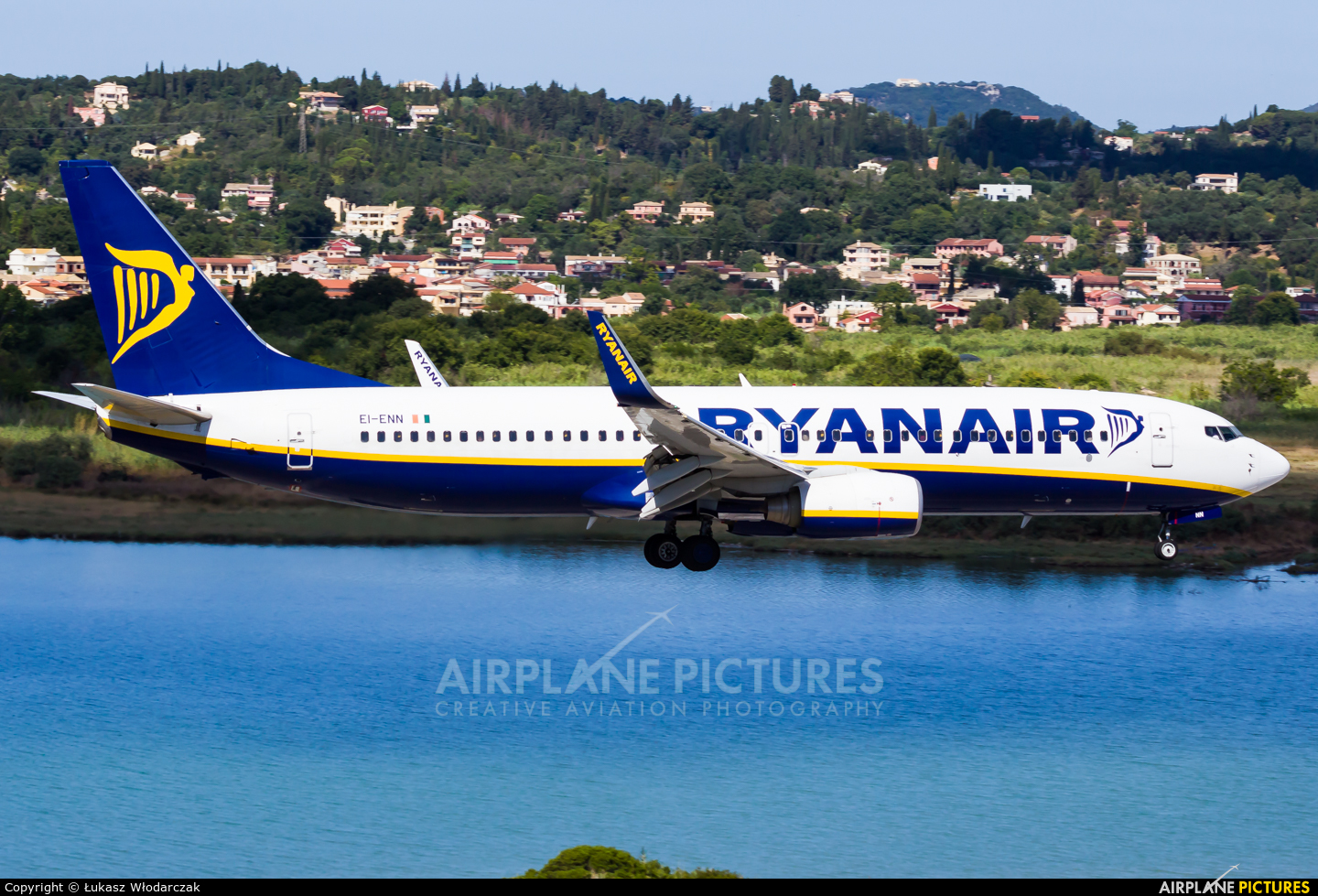 Ryanair EI-ENN aircraft at Corfu - Ioannis Kapodistrias