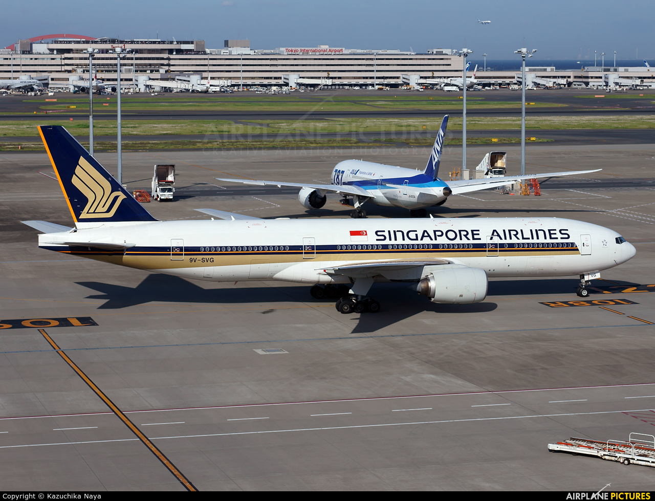 Singapore Airlines 9V-SVG aircraft at Tokyo - Haneda Intl