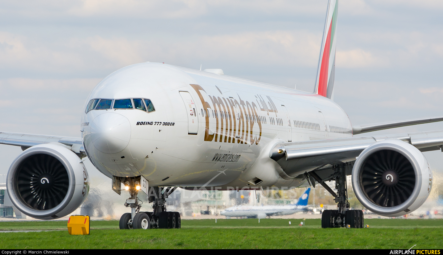 Emirates Airlines A6-EGD aircraft at Warsaw - Frederic Chopin