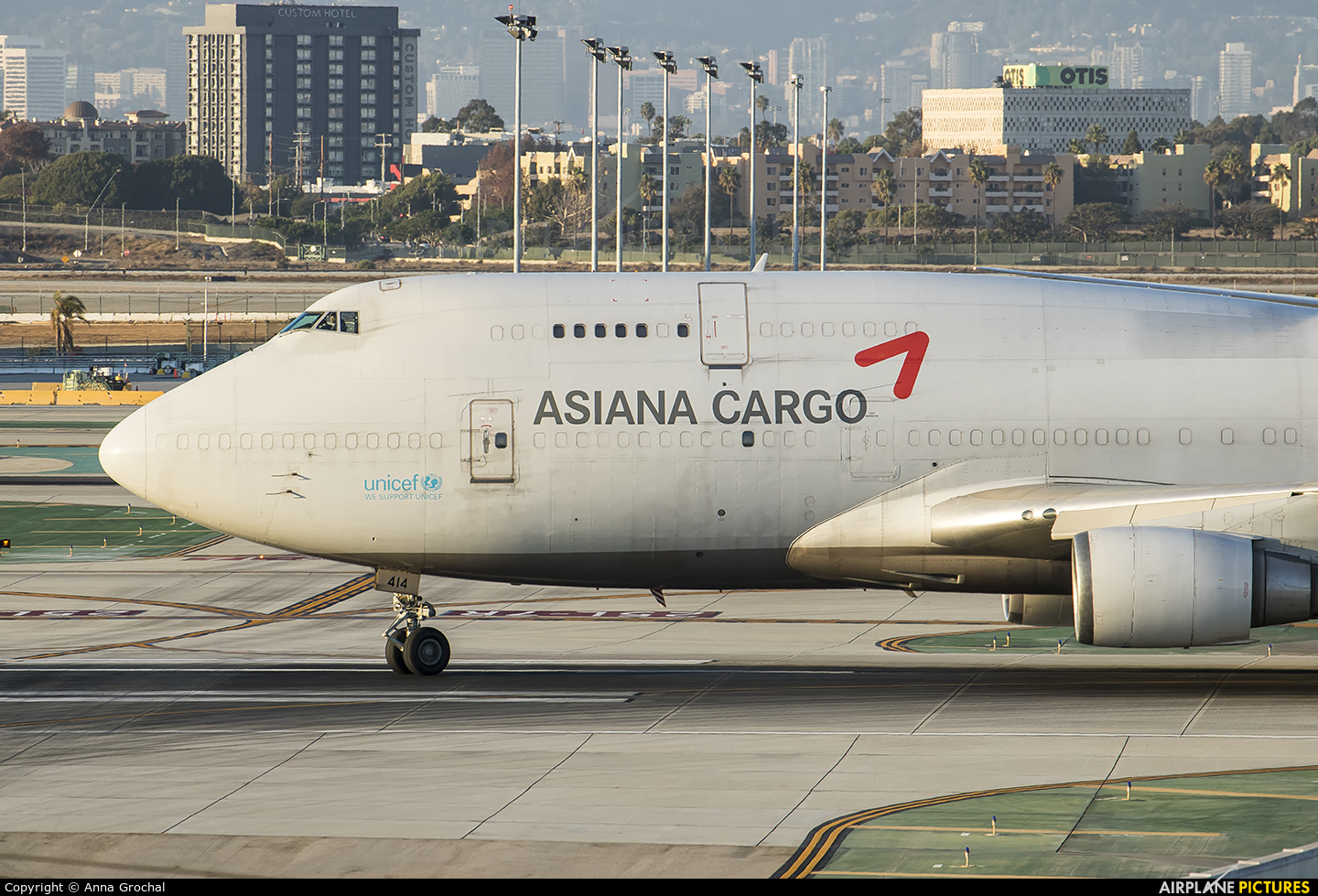 Asiana Cargo HL7414 aircraft at Los Angeles Intl