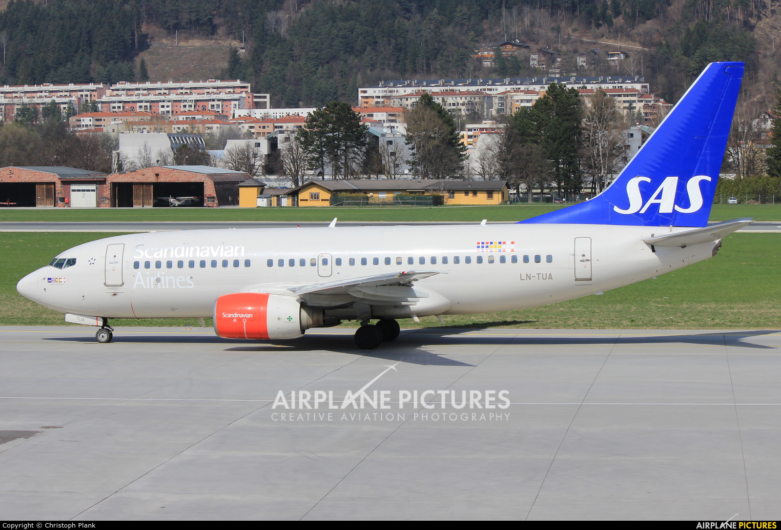 SAS - Scandinavian Airlines LN-TUA aircraft at Innsbruck