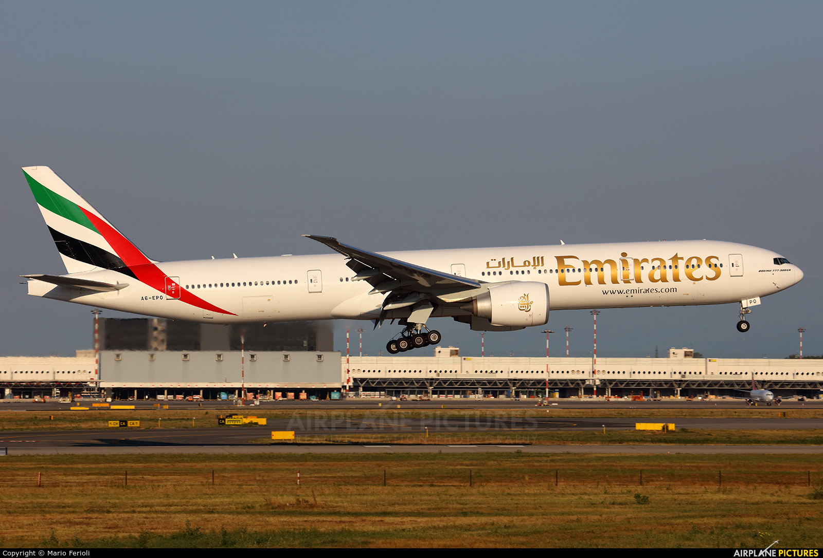 Emirates Airlines A6-EPO aircraft at Milan - Malpensa