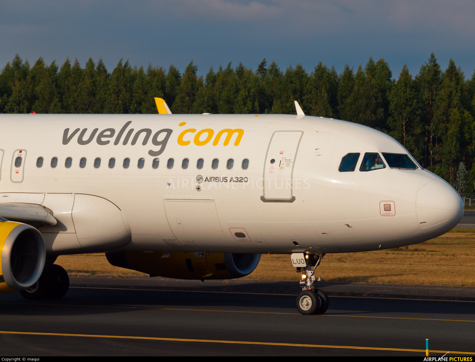Vueling Airlines EC-LUO aircraft at Santiago de Compostela