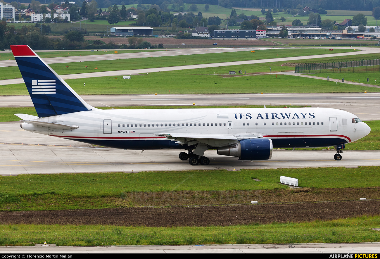 US Airways N252AU aircraft at Zurich