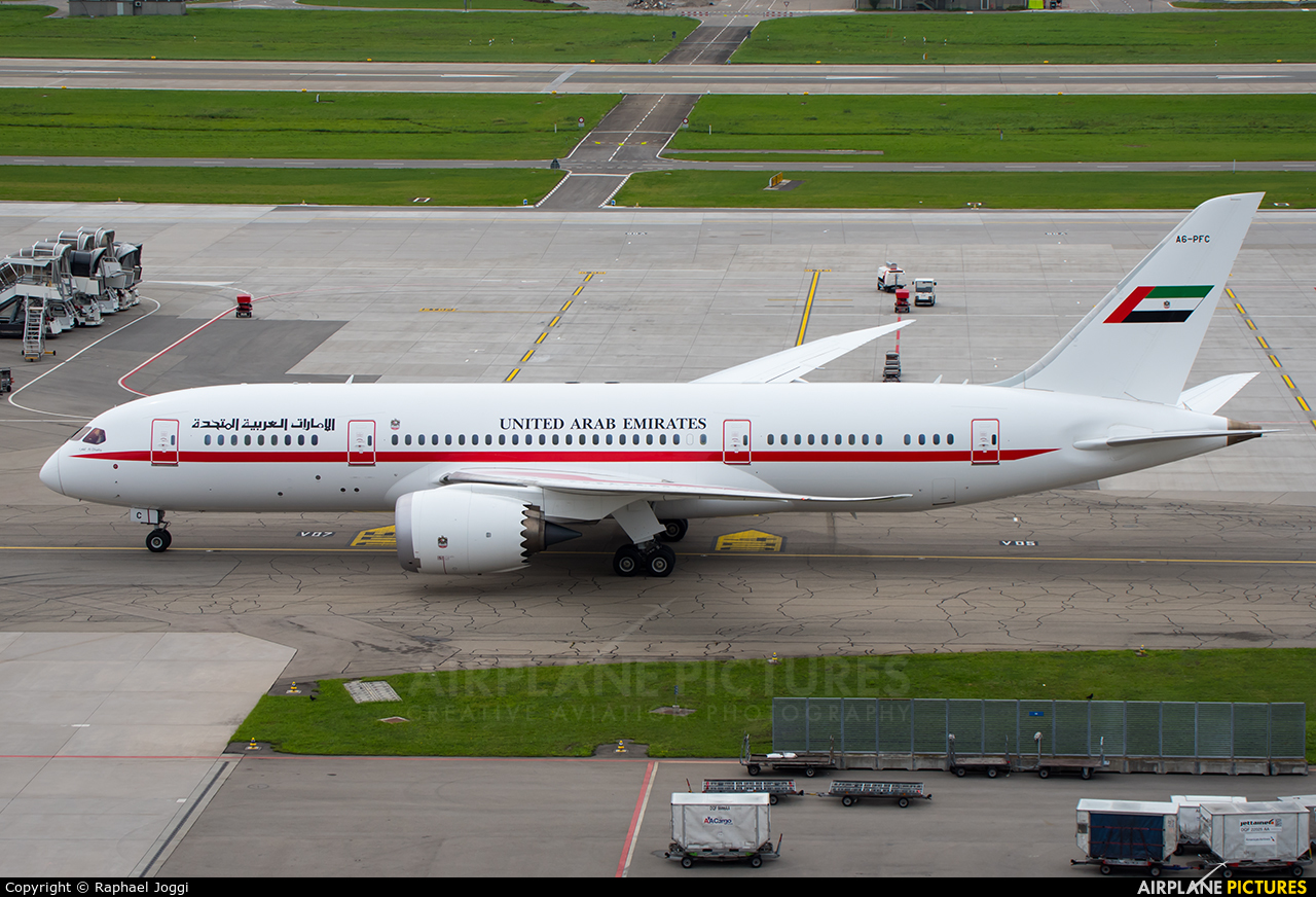 United Arab Emirates - Government A6-PFC aircraft at Zurich
