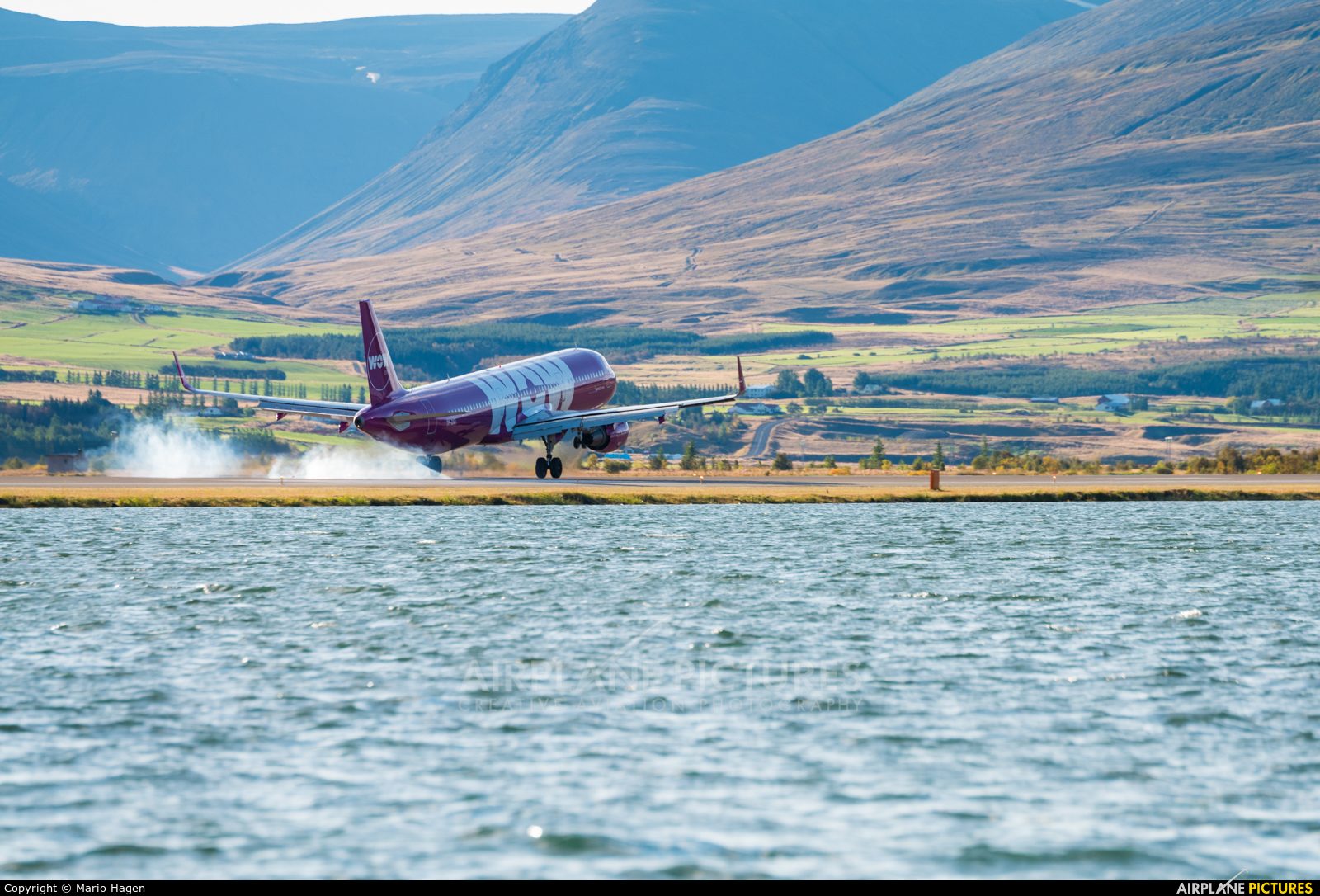 WOW Air TF-DAD aircraft at Akureyri