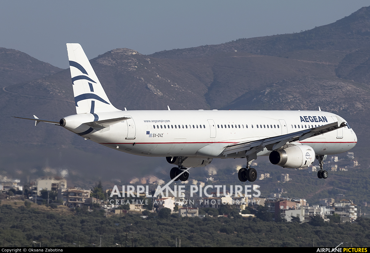 Aegean Airlines SX-DVZ aircraft at Athens - Eleftherios Venizelos