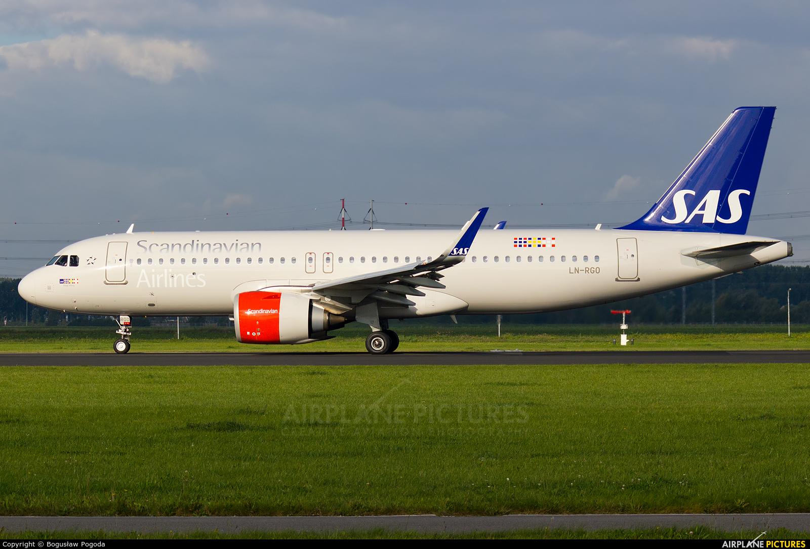 SAS - Scandinavian Airlines LN-RGO aircraft at Amsterdam - Schiphol