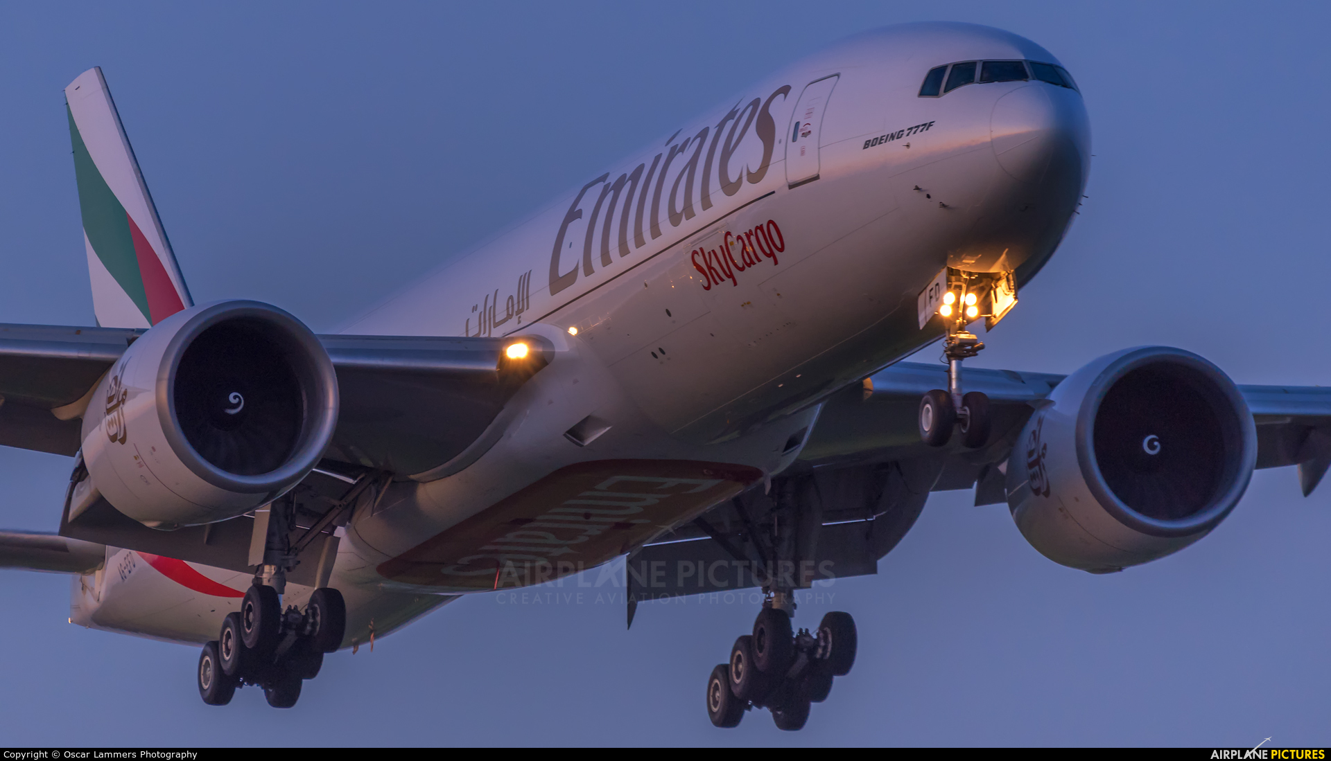 Emirates Sky Cargo A6-EFD aircraft at Amsterdam - Schiphol