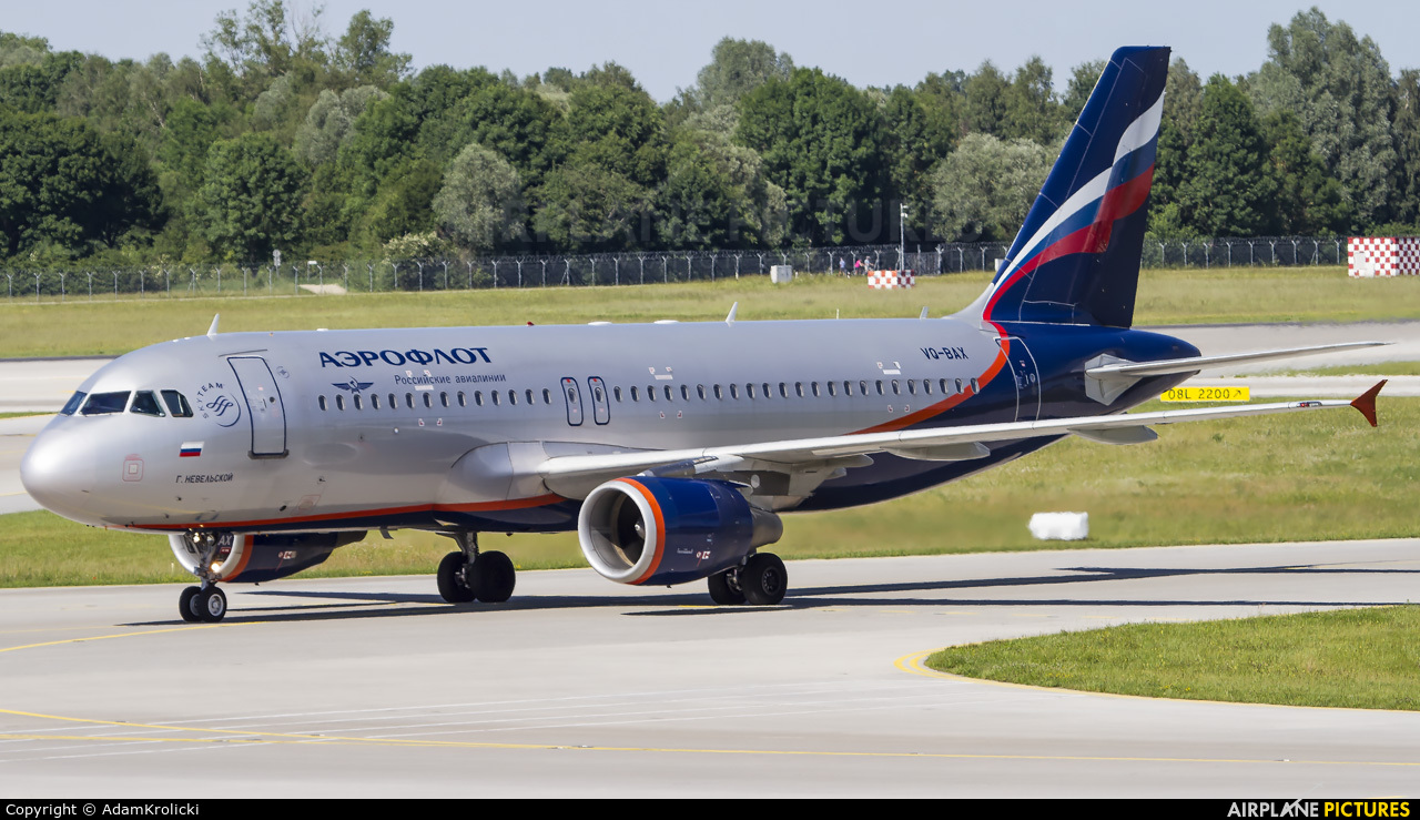 Aeroflot VQ-BAX aircraft at Munich