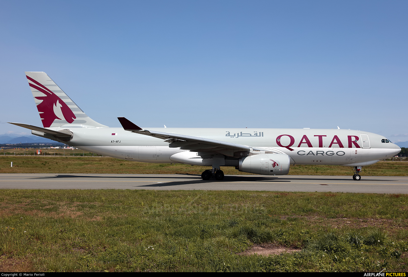 Qatar Airways Cargo A7-AFJ aircraft at Milan - Malpensa