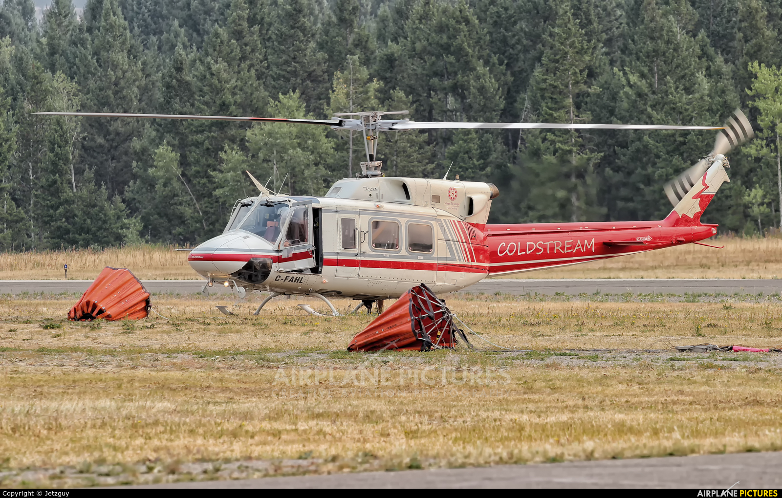 Coldstream Helicopters C-FAHL aircraft at 108 Mile Ranch, BC