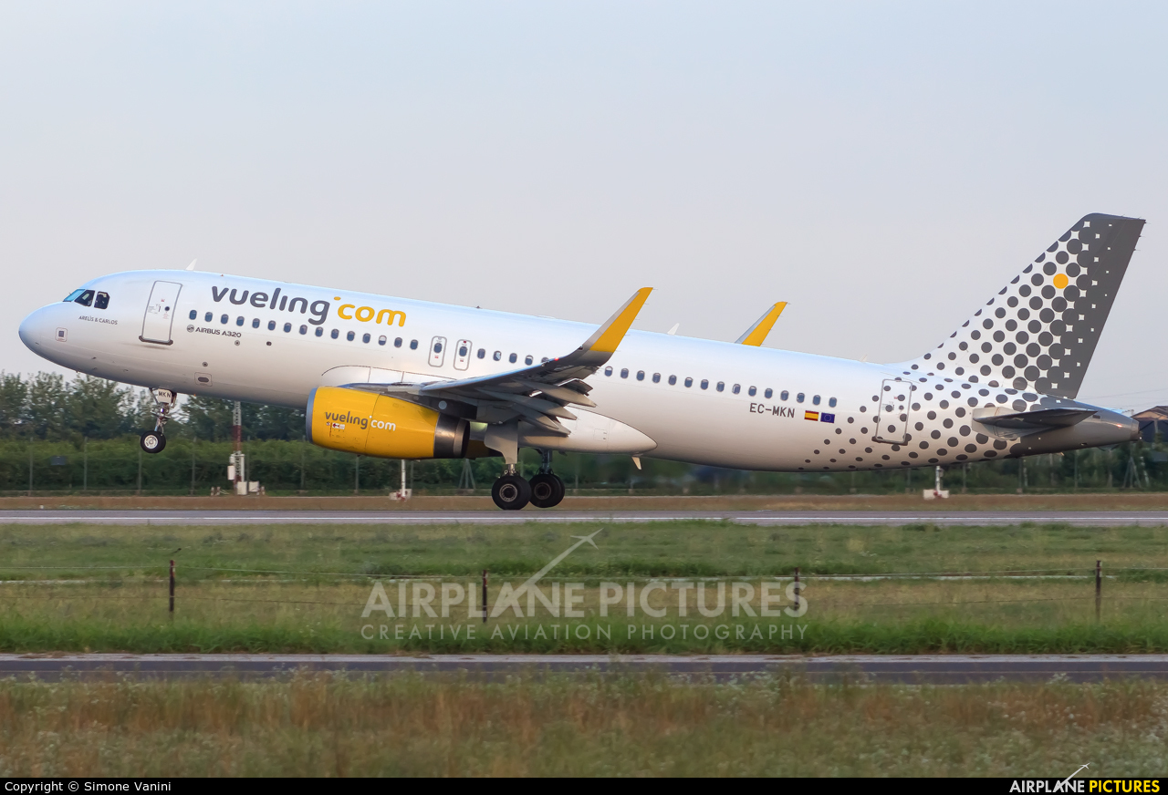 Vueling Airlines EC-MKN aircraft at Verona - Villafranca