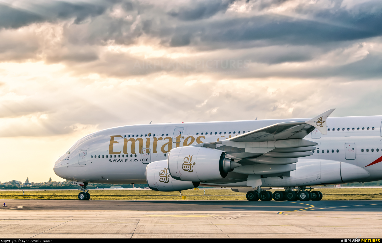 Emirates Airlines A6-EOA aircraft at Düsseldorf