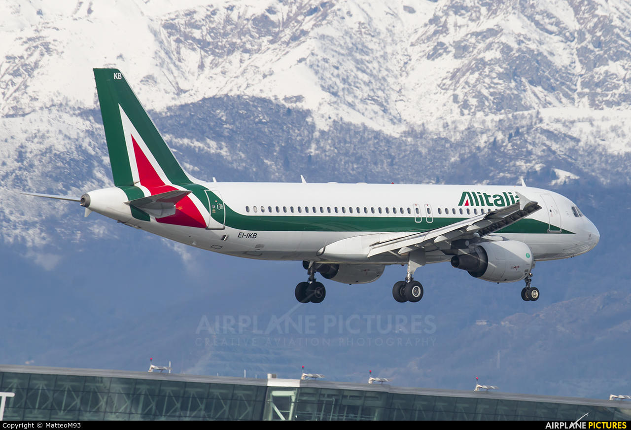 Alitalia EI-IKB aircraft at Turin - Caselle
