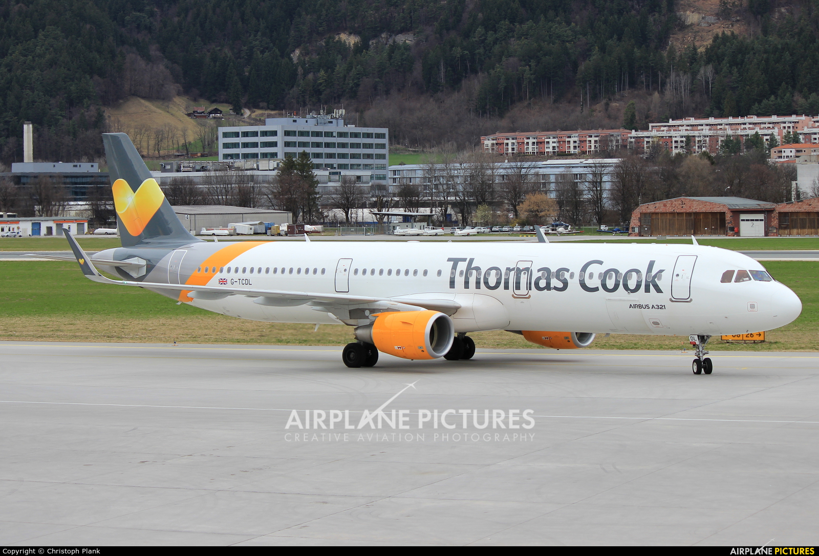 Thomas Cook G-TCDL aircraft at Innsbruck