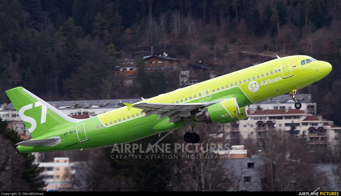 S7 Airlines VP-BCS aircraft at Innsbruck