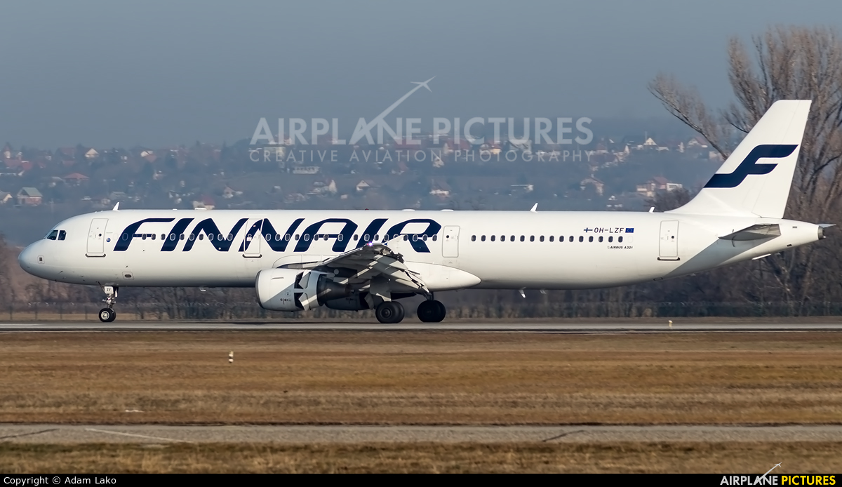 Finnair OH-LZF aircraft at Budapest Ferenc Liszt International Airport