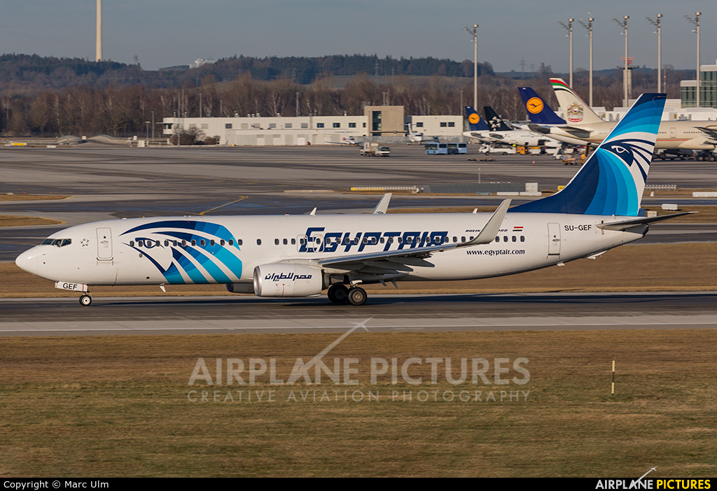 Egyptair SU-GEF aircraft at Munich