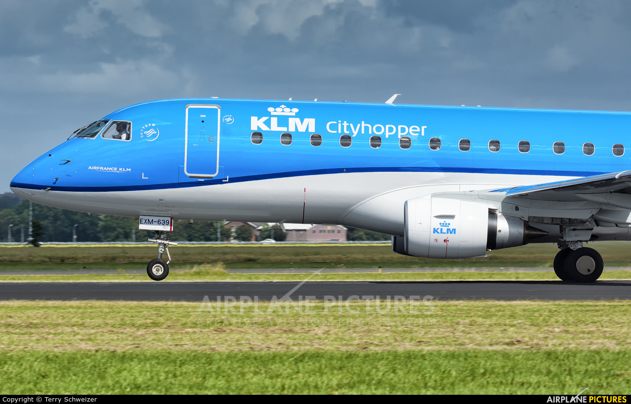 KLM Cityhopper PH-EXM aircraft at Amsterdam - Schiphol