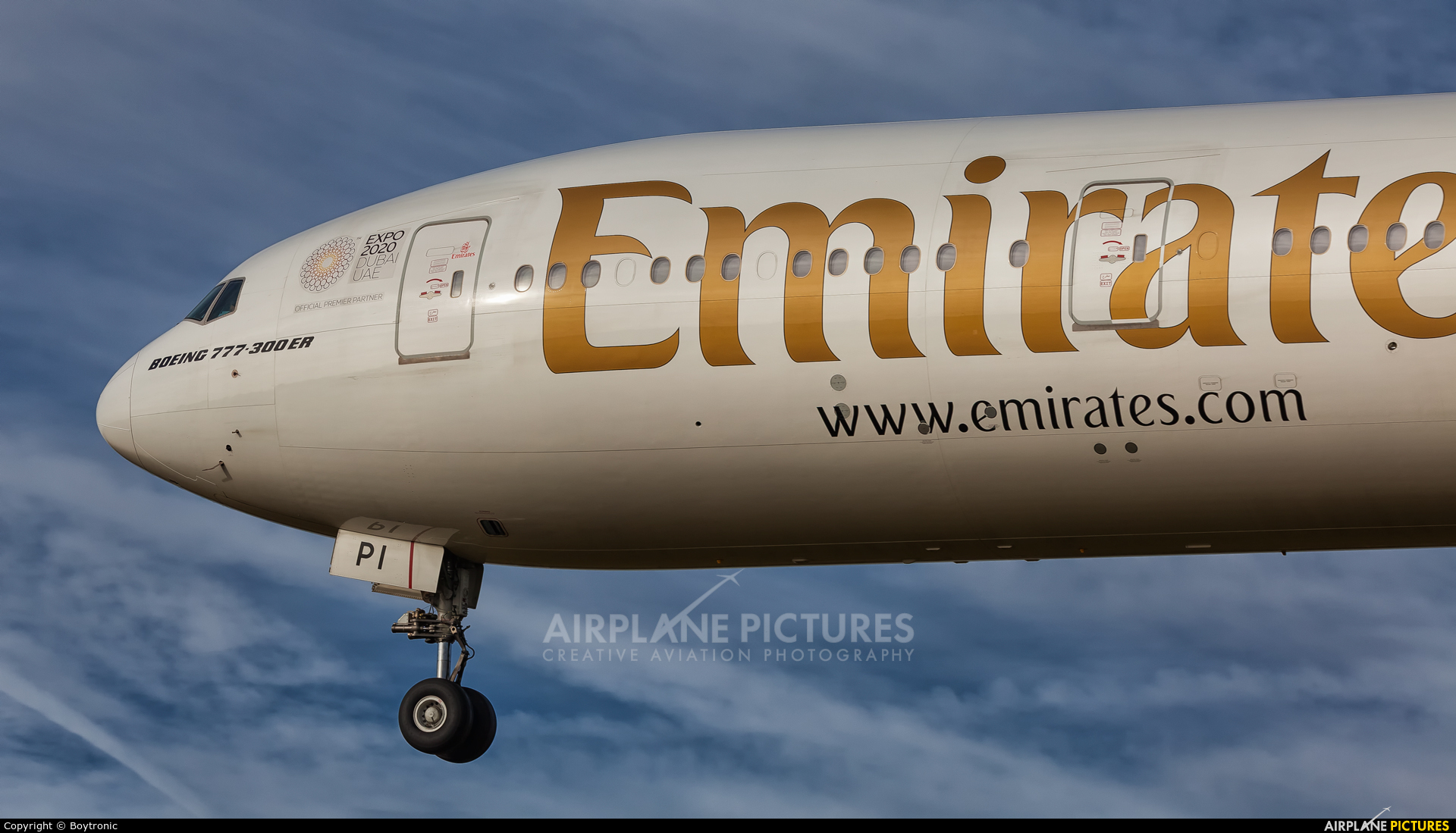 Emirates Airlines A6-EPI aircraft at Zagreb