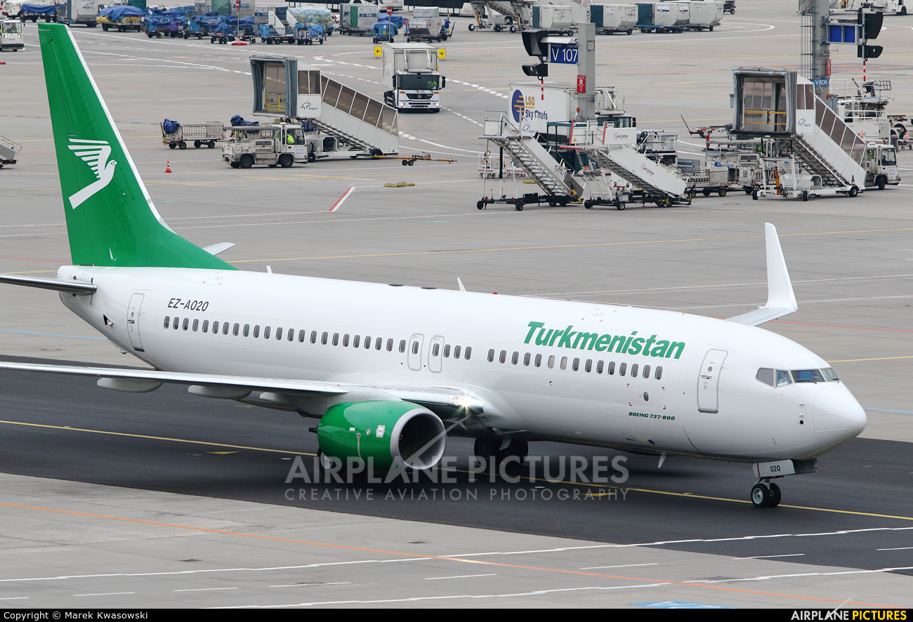 Turkmenistan Airlines EZ-A020 aircraft at Frankfurt