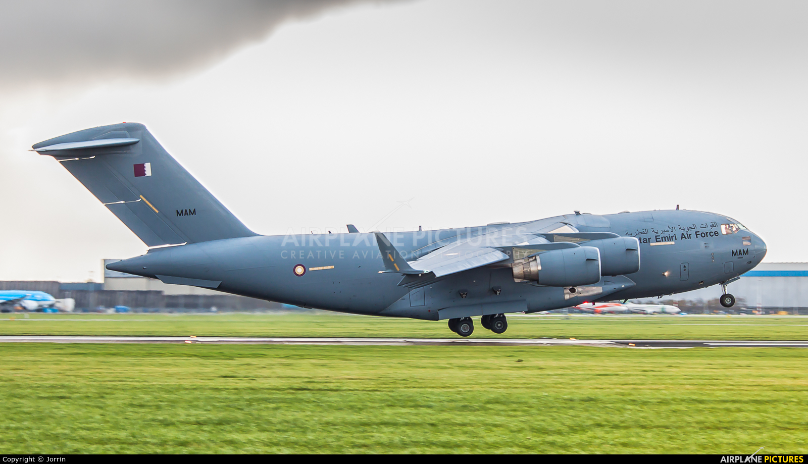 Qatar Amiri - Air Force A7-MAM aircraft at Amsterdam - Schiphol