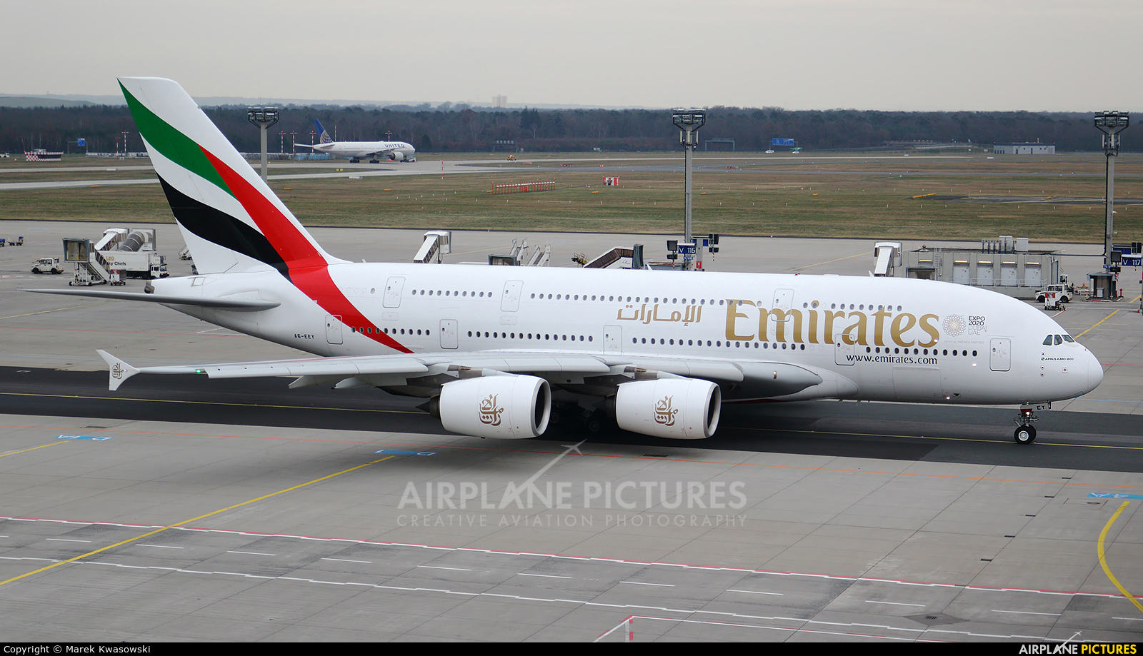 Emirates Airlines A6-EEY aircraft at Frankfurt