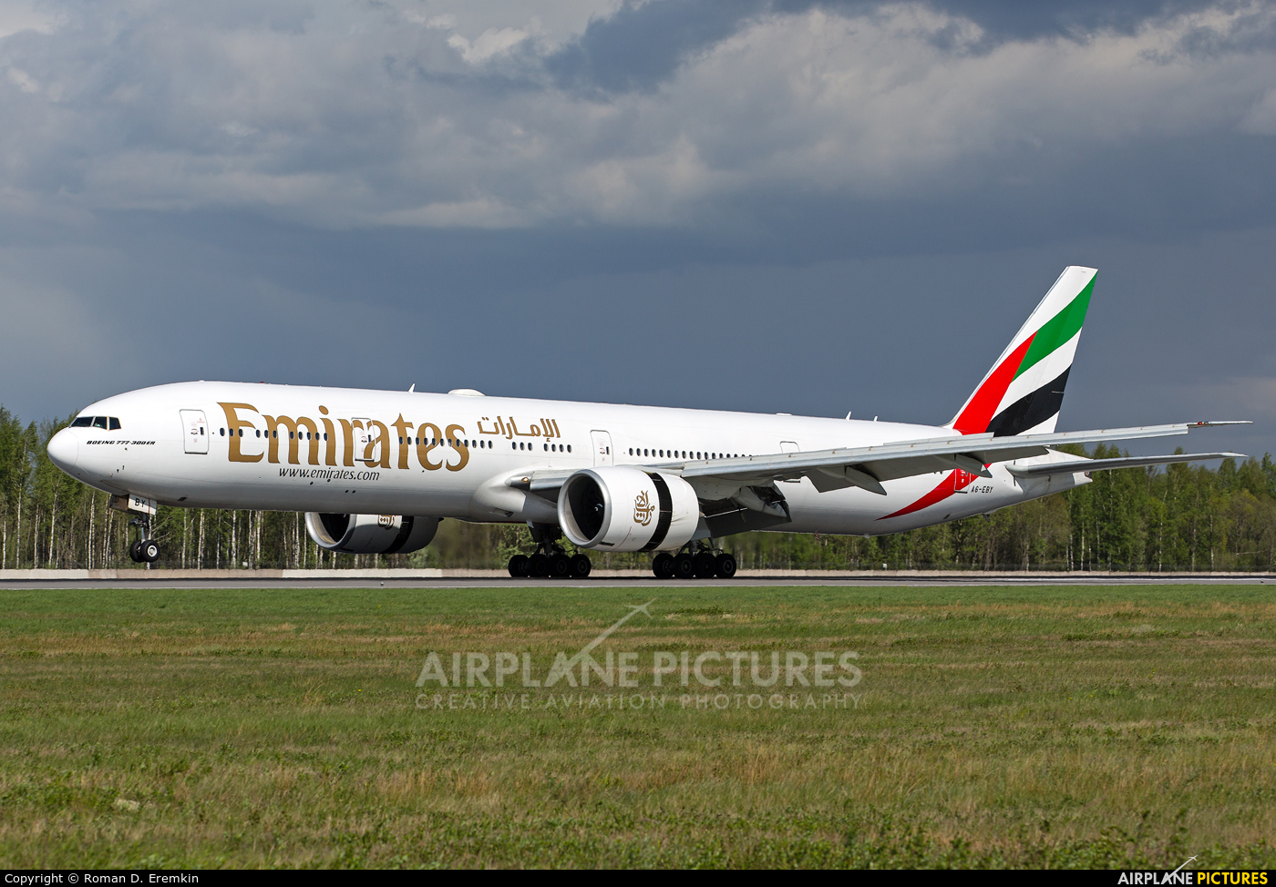 Emirates Airlines A6-EBY aircraft at St. Petersburg - Pulkovo