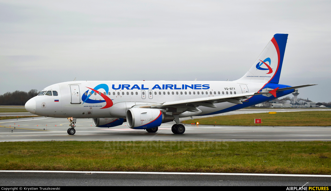 Ural Airlines VQ-BTY aircraft at Warsaw - Frederic Chopin