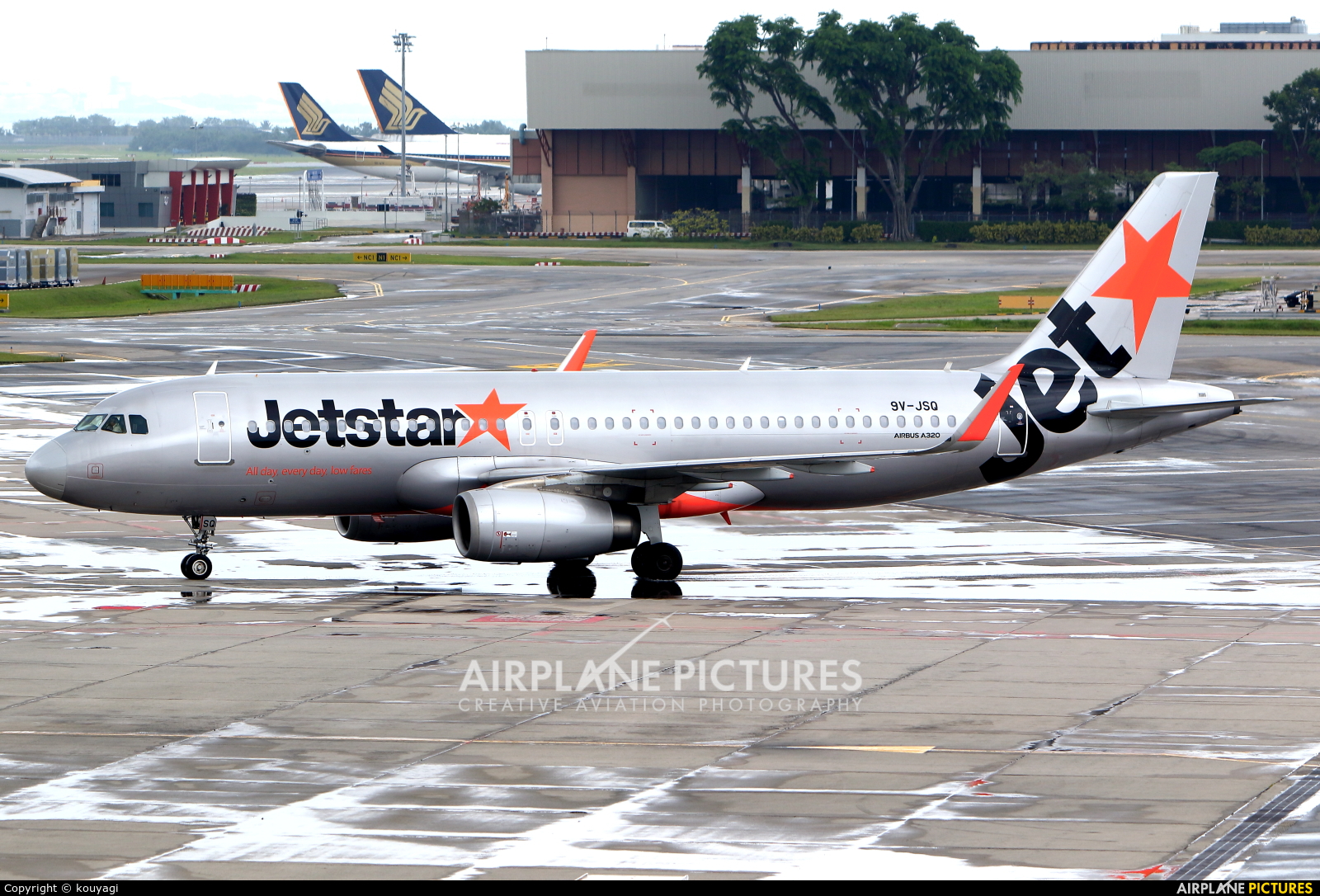Jetstar Asia 9V-JSQ aircraft at Singapore - Changi