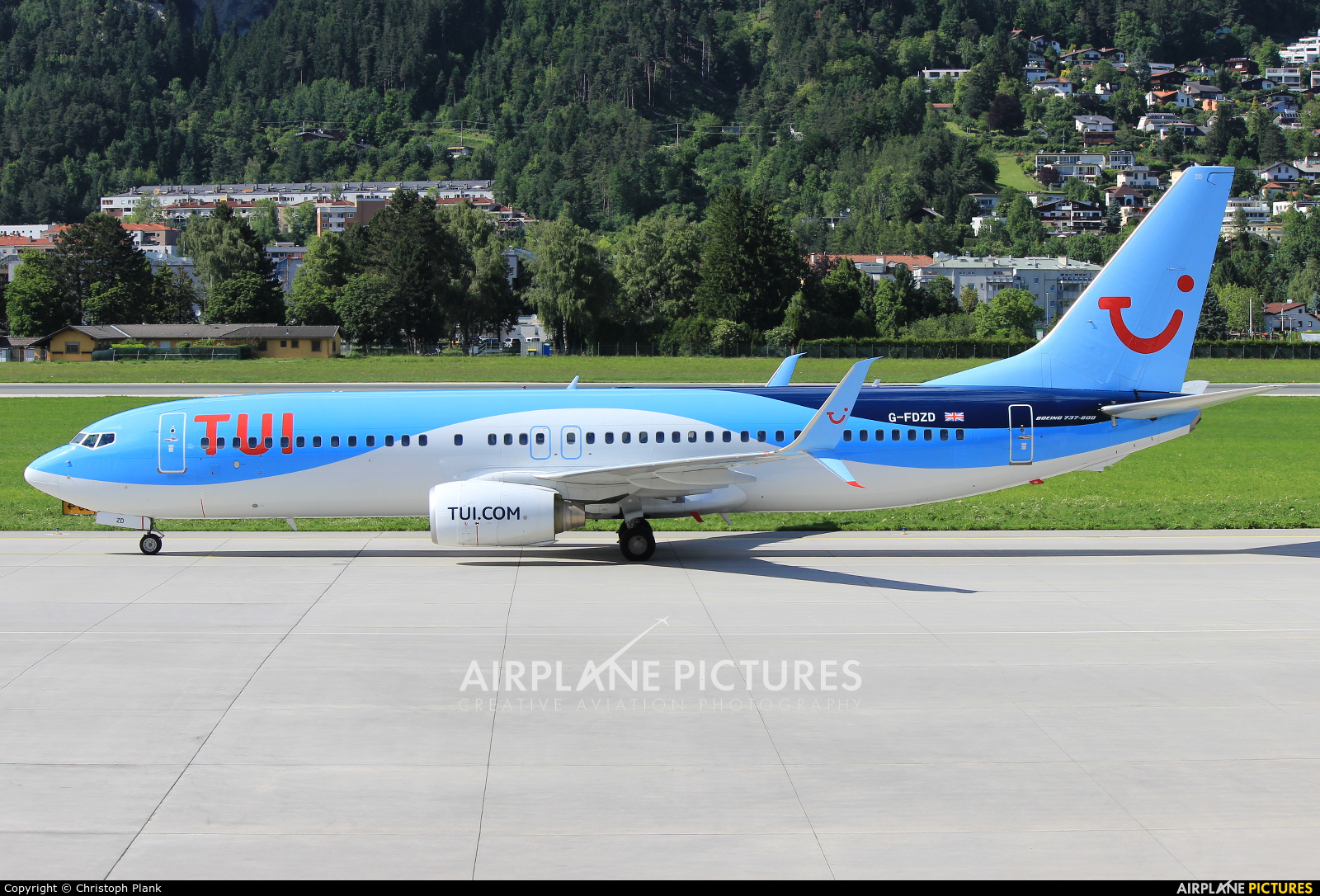 TUI Airways G-FDZD aircraft at Innsbruck