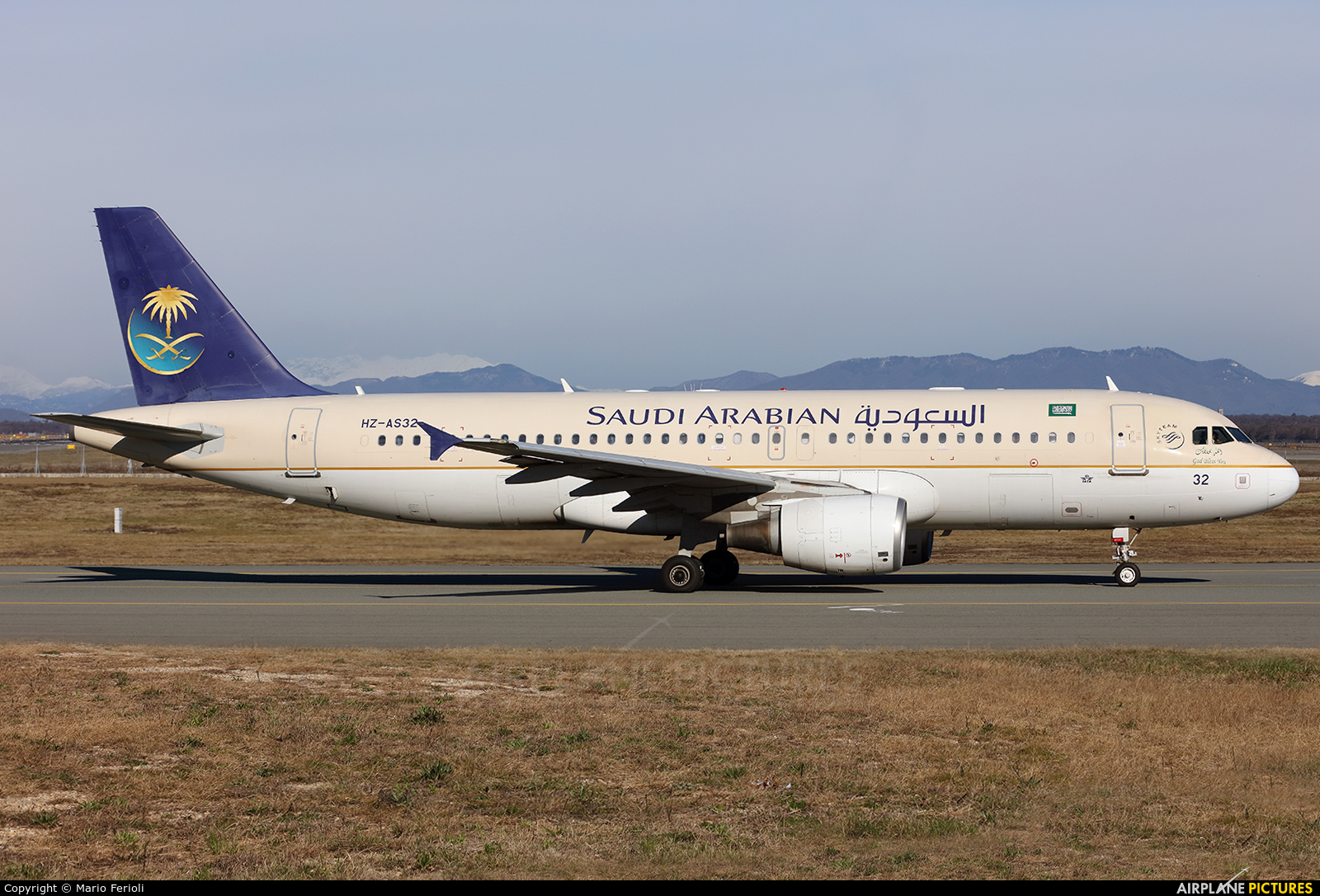 Saudi Arabian Airlines HZ-AS32 aircraft at Milan - Malpensa