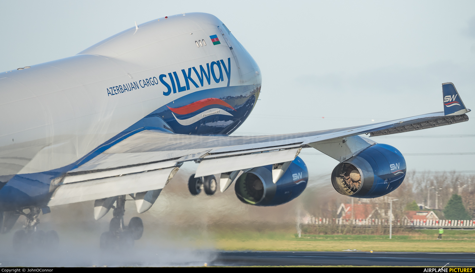 Silk Way Airlines 4K-SW008 aircraft at Amsterdam - Schiphol
