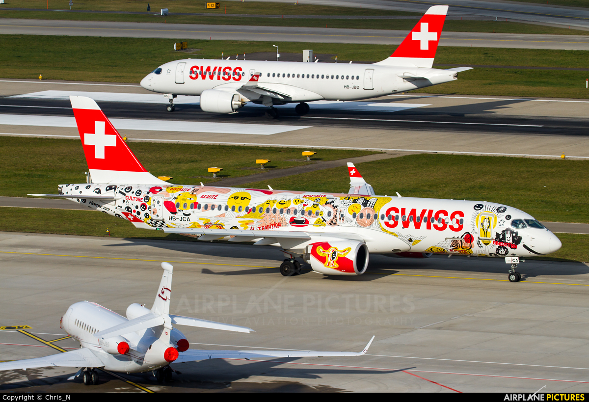 Swiss HB-JCA aircraft at Zurich