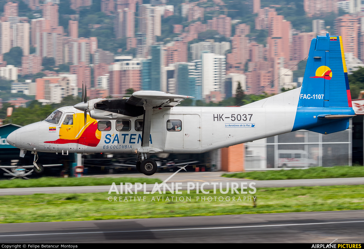 Satena HK-5037 aircraft at Medellin - Olaya Herrera