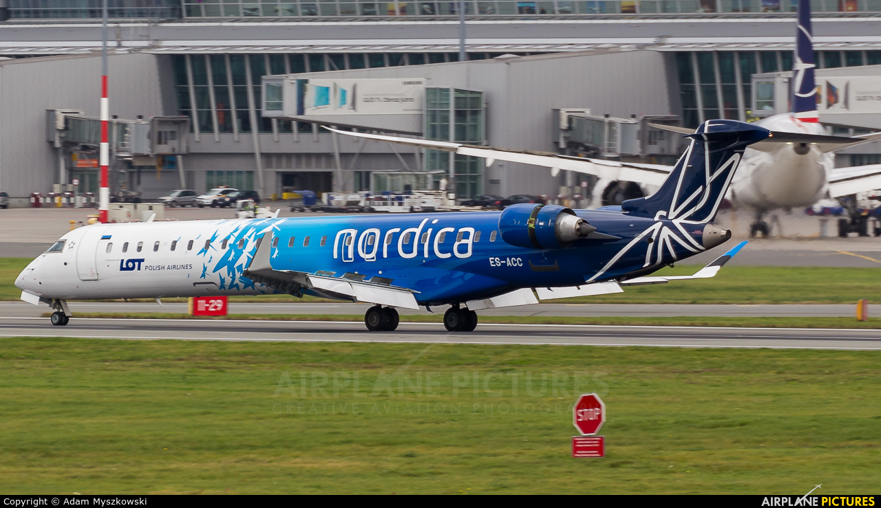 Nordica ES-ACC aircraft at Warsaw - Frederic Chopin