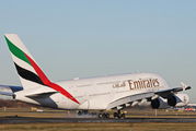 A6-EUY - Emirates Airlines Airbus A380 aircraft