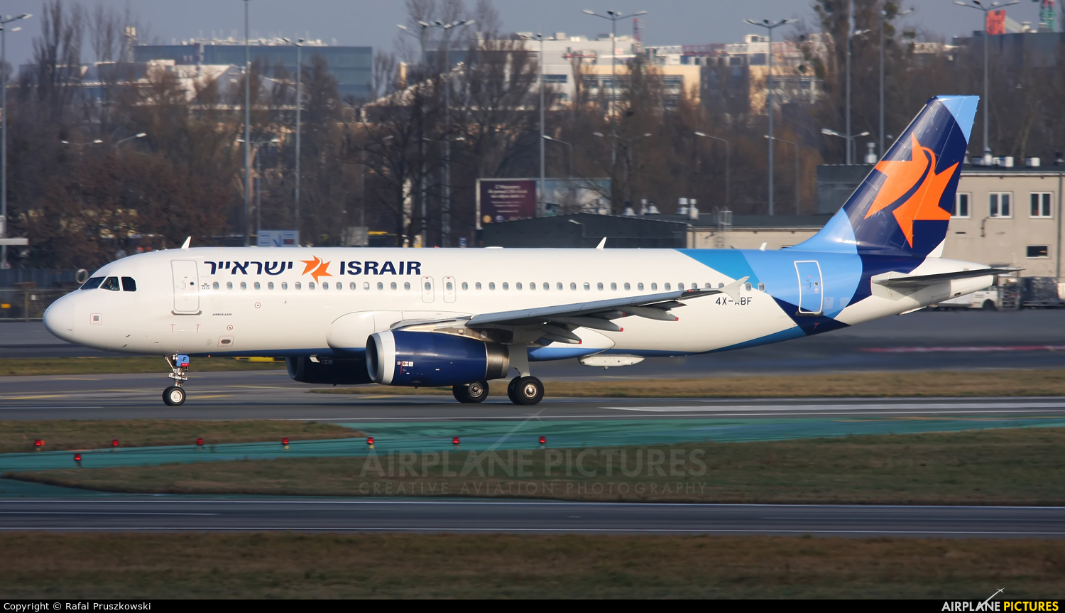 Israir Airlines 4X-ABF aircraft at Warsaw - Frederic Chopin