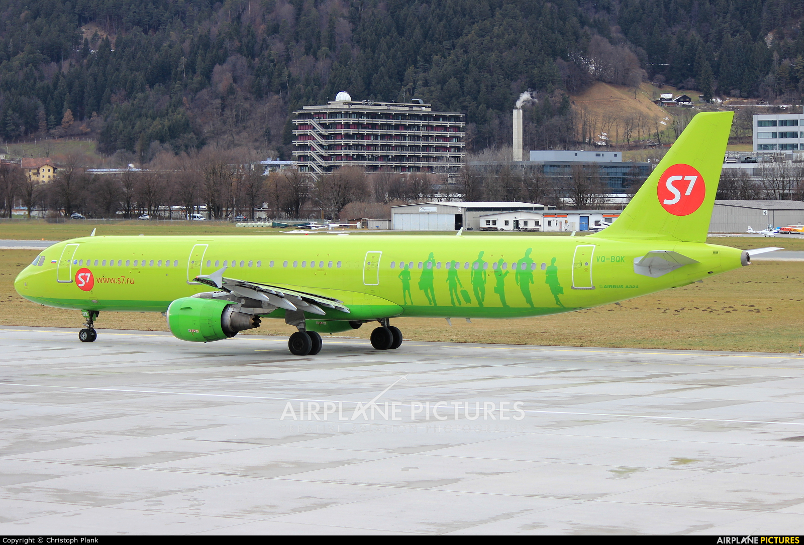 S7 Airlines VQ-BQK aircraft at Innsbruck