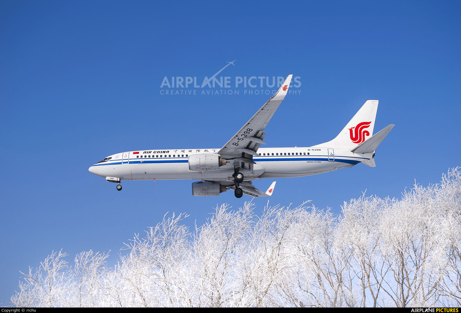 Air China B-5398 aircraft at Shenyang-Taoxian