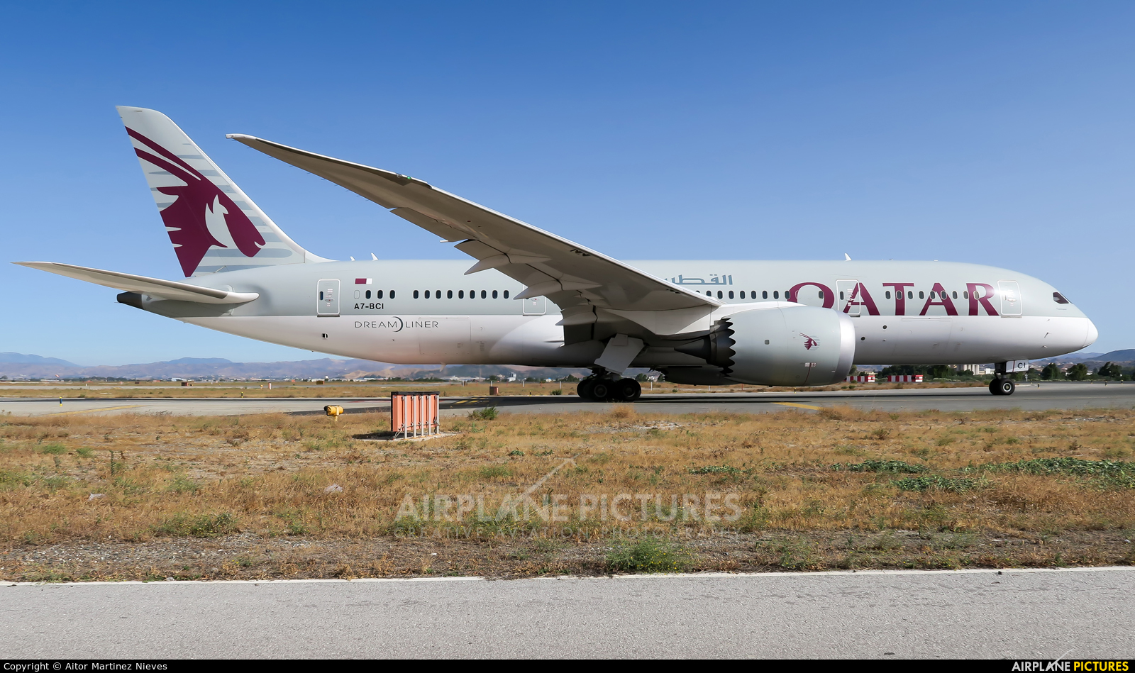 Qatar Airways A7-BCI aircraft at Málaga