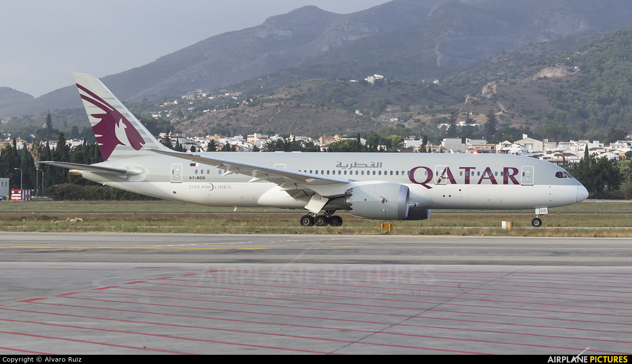 Qatar Airways A7-BDD aircraft at Málaga