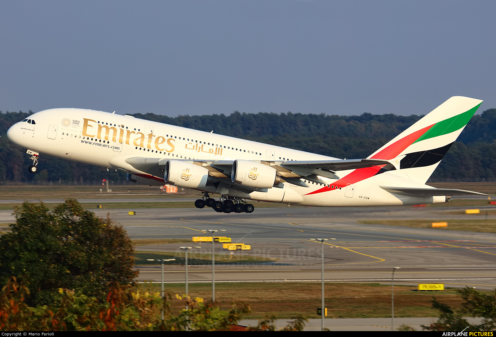 Emirates Airlines A6-EDW aircraft at Milan - Malpensa