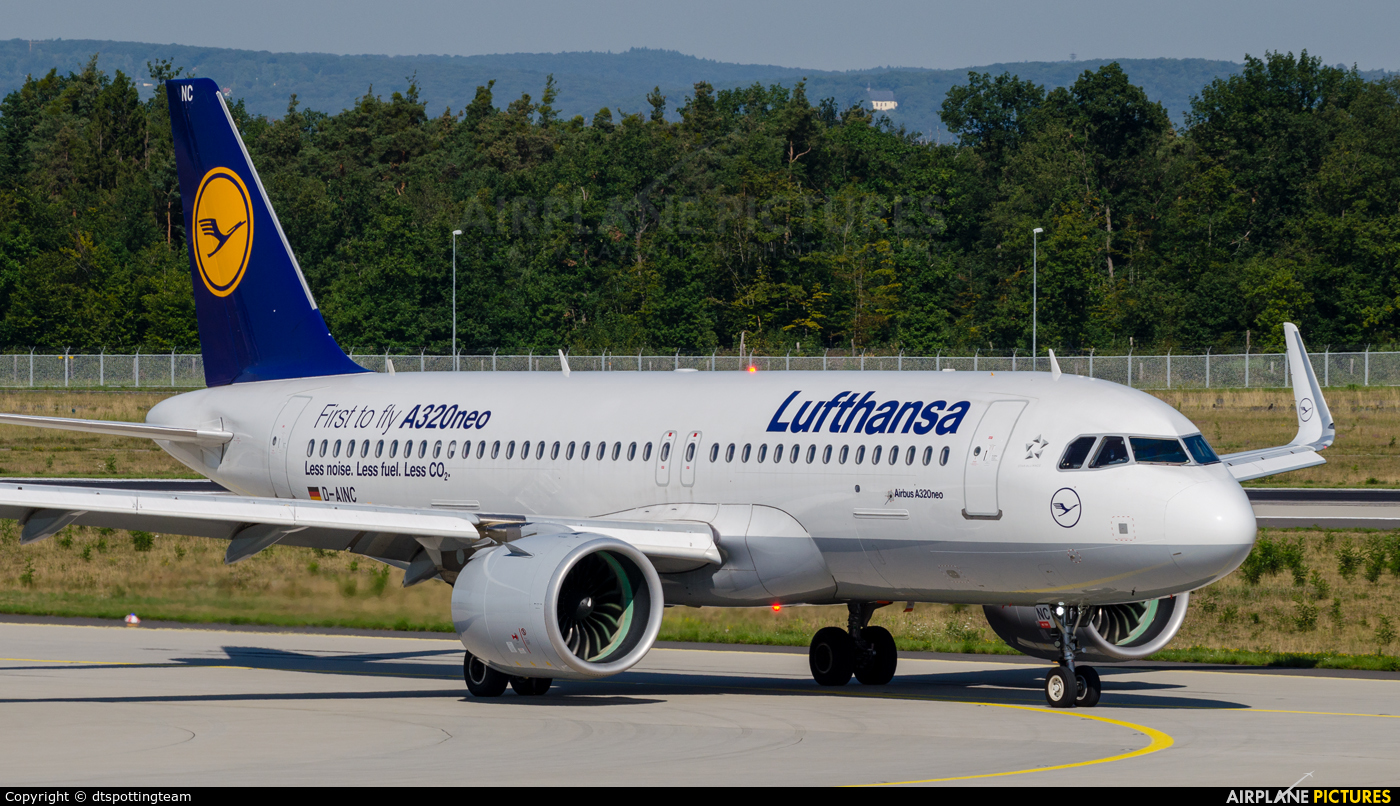 Lufthansa D-AINC aircraft at Frankfurt
