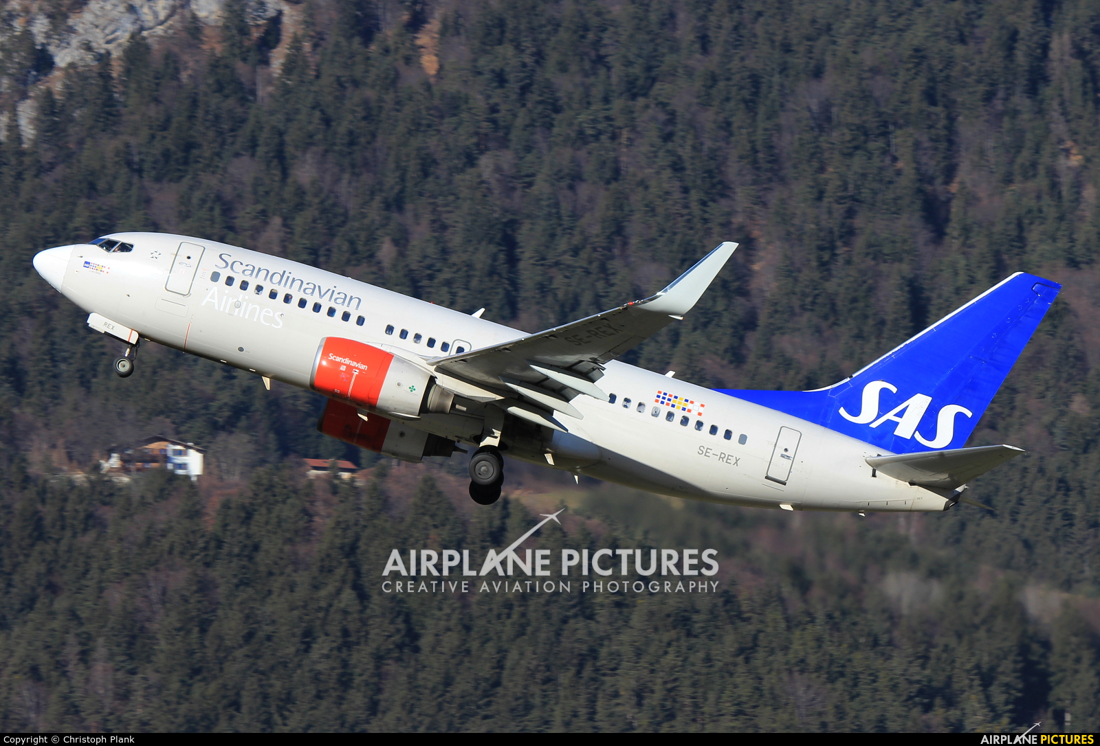 SAS - Scandinavian Airlines SE-REX aircraft at Innsbruck